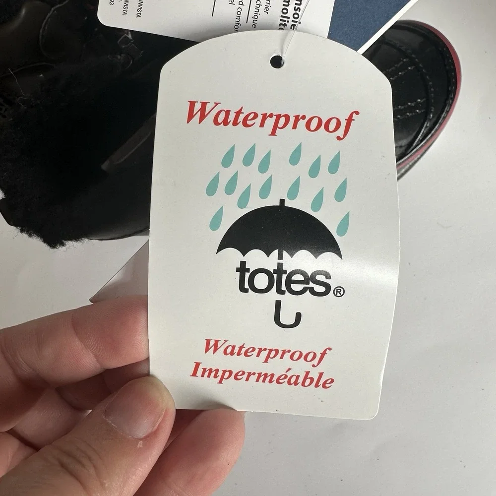 NWT Totes Kids Toddler Brown Black Winter Waterproof Insulated Boots Size 6